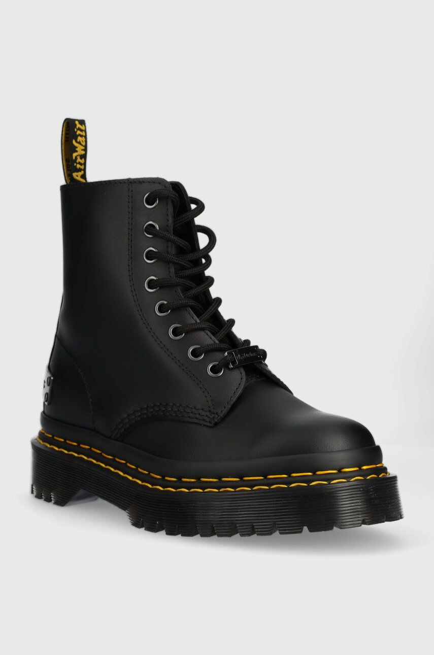 Dr. Martens Kožené workery 1460 Bex Ds Pltd dámske čierna farba na platforme - Pepit.sk