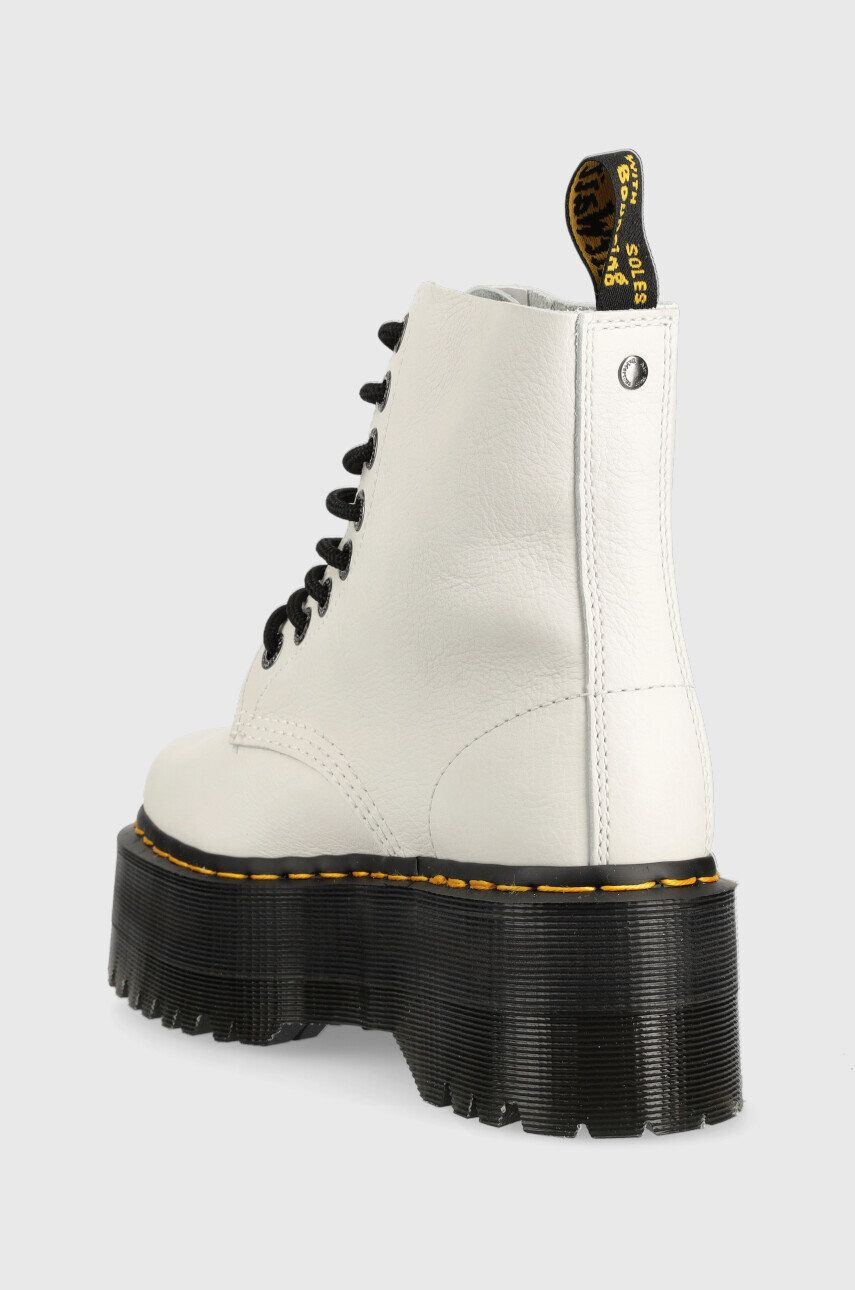 Dr. Martens Kožené workery 1460 Pascal Max dámske biela farba na platforme - Pepit.sk