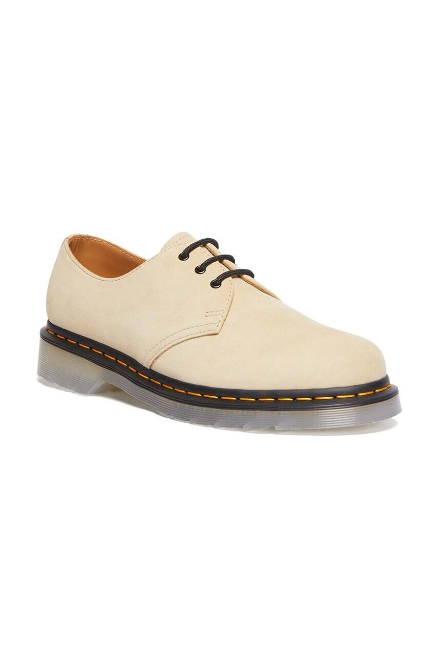 Dr. Martens Semišové poltopánky 1461 ICED II dámske béžová farba na plochom podpätku DM30641505 - Pepit.sk