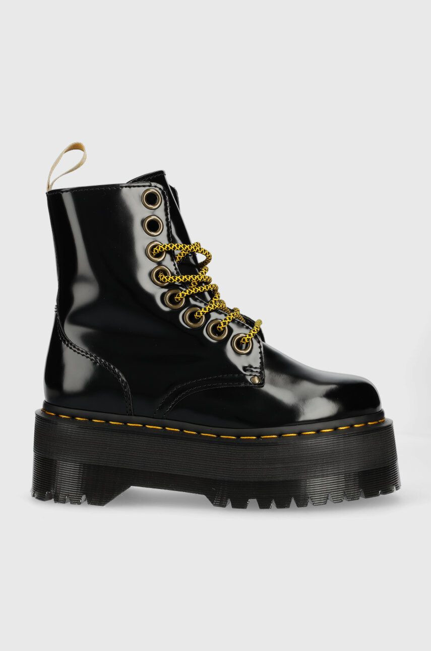 Dr. Martens Workery Vegan Jadon Max DM27292001-Black dámske čierna farba na platforme - Pepit.sk