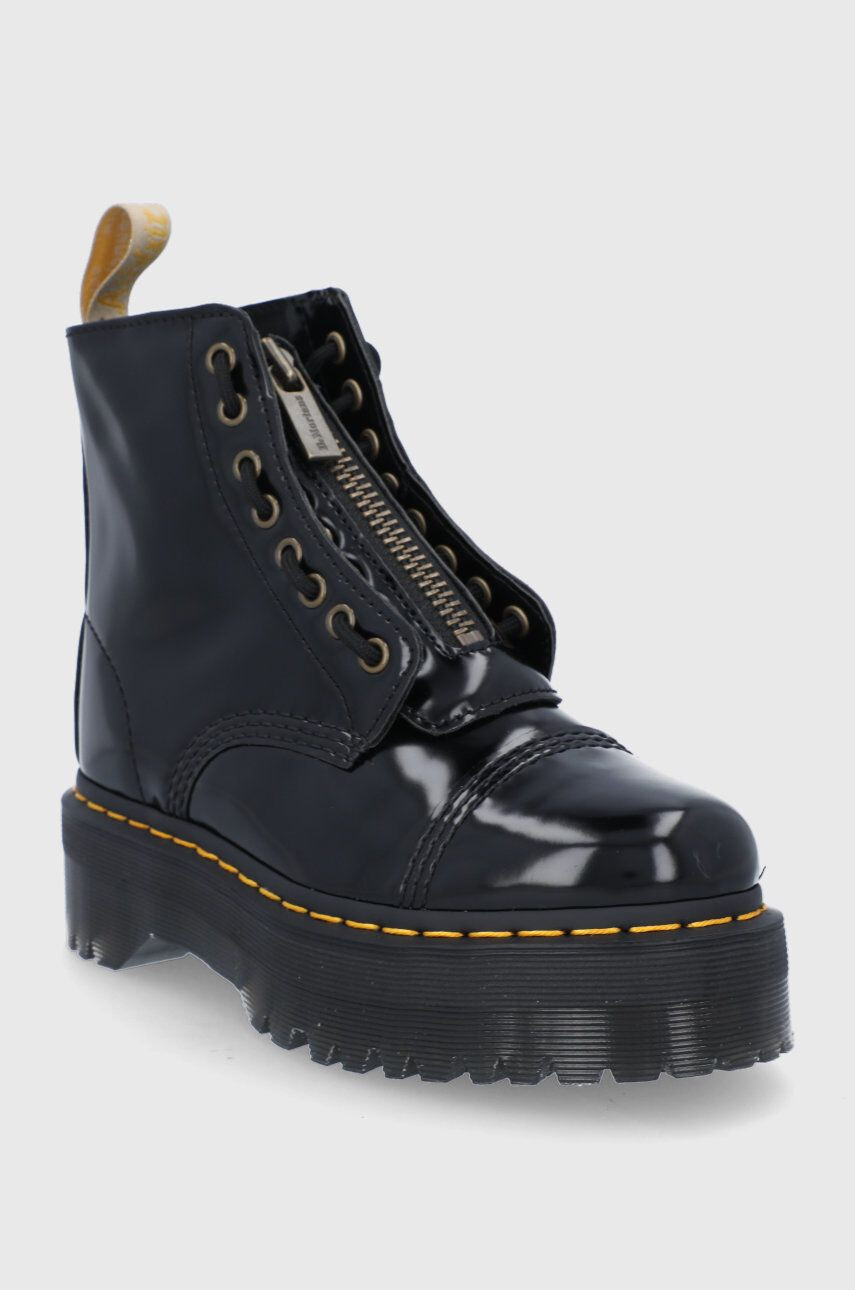 Dr. Martens Workery Vegan Sinclair 26410001-Black.Oxfo dámske čierna farba na platforme - Pepit.sk