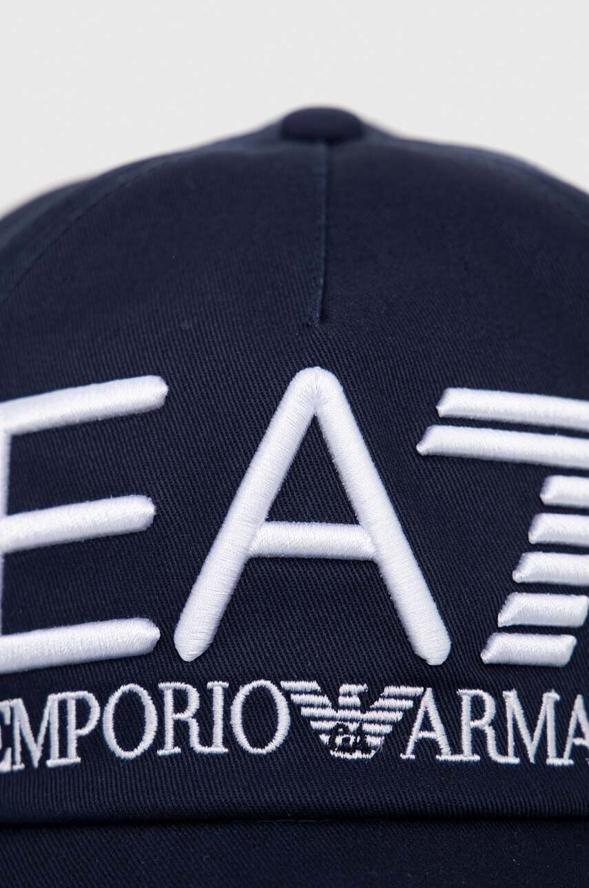 EA7 Emporio Armani Bavlnená šiltovka čierna farba s potlačou - Pepit.sk