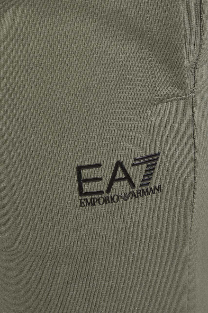 EA7 Emporio Armani Bavlnená tepláková súprava zelená farba - Pepit.sk