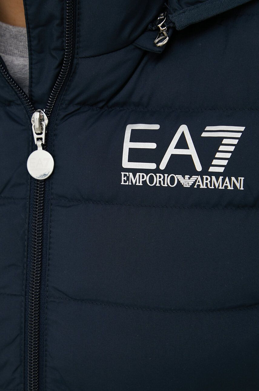 EA7 Emporio Armani Bunda dámska tmavomodrá farba prechodná - Pepit.sk