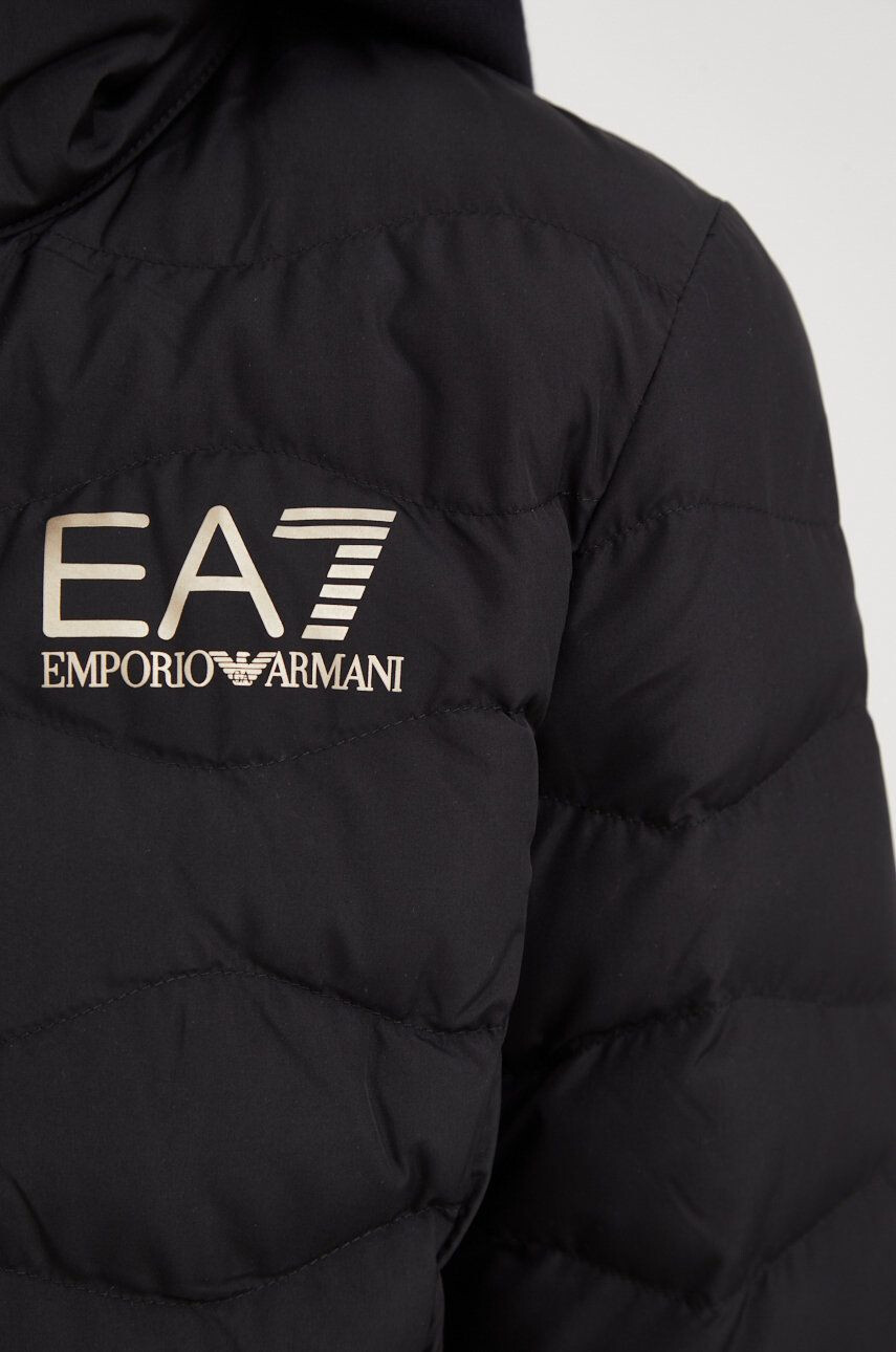 EA7 Emporio Armani Bunda dámska čierna farba prechodná - Pepit.sk