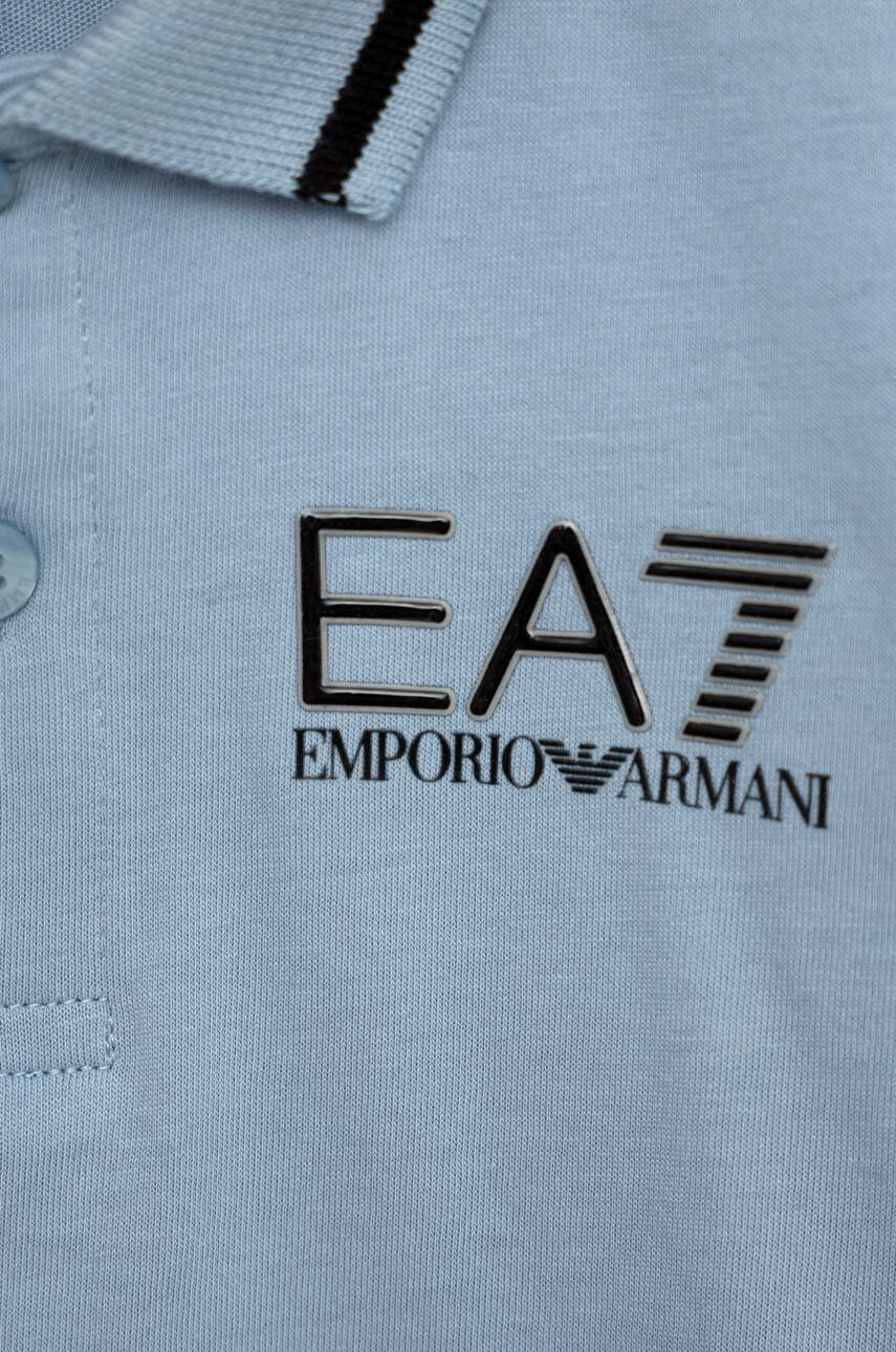 EA7 Emporio Armani Detská bavlenná polokošeľa - Pepit.sk