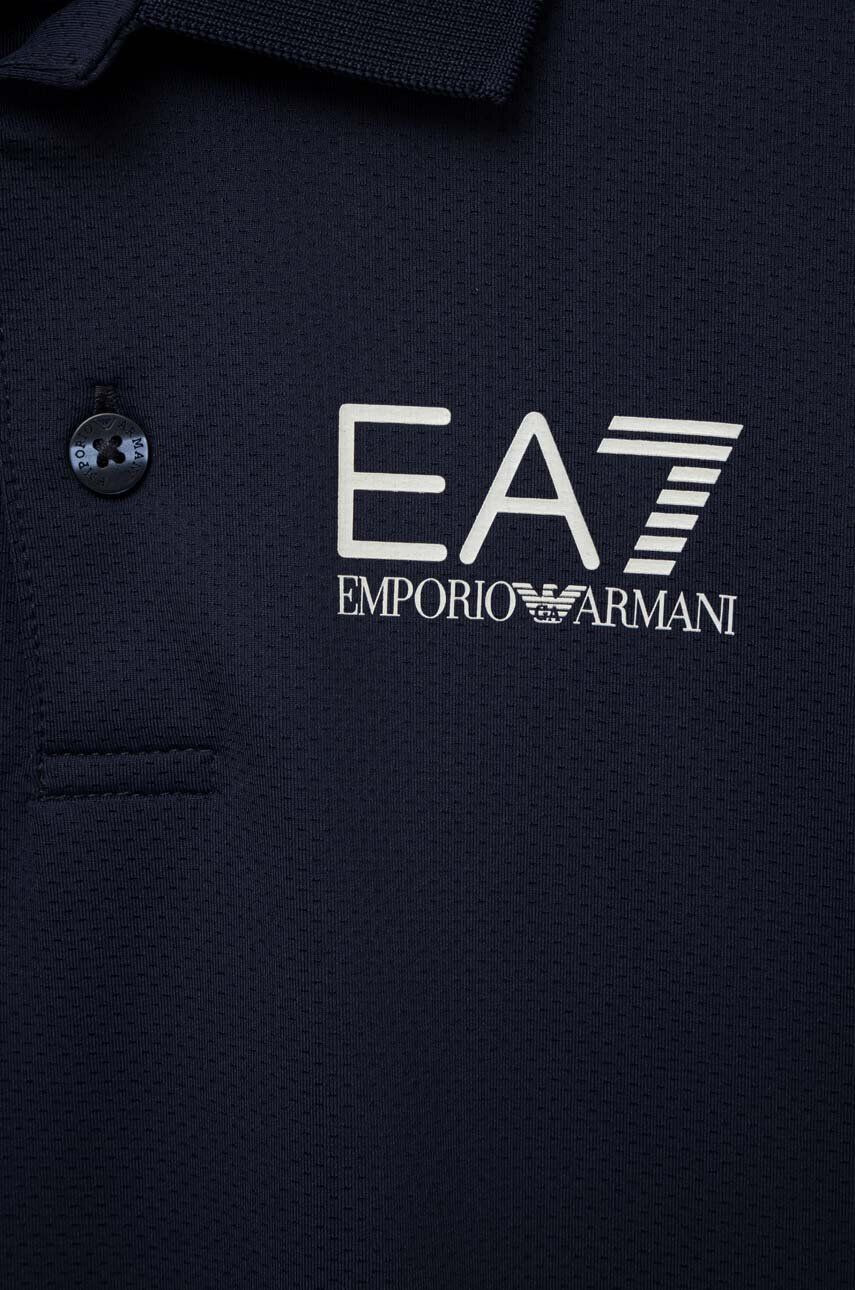 EA7 Emporio Armani Detské polo tričko tmavomodrá farba s potlačou - Pepit.sk