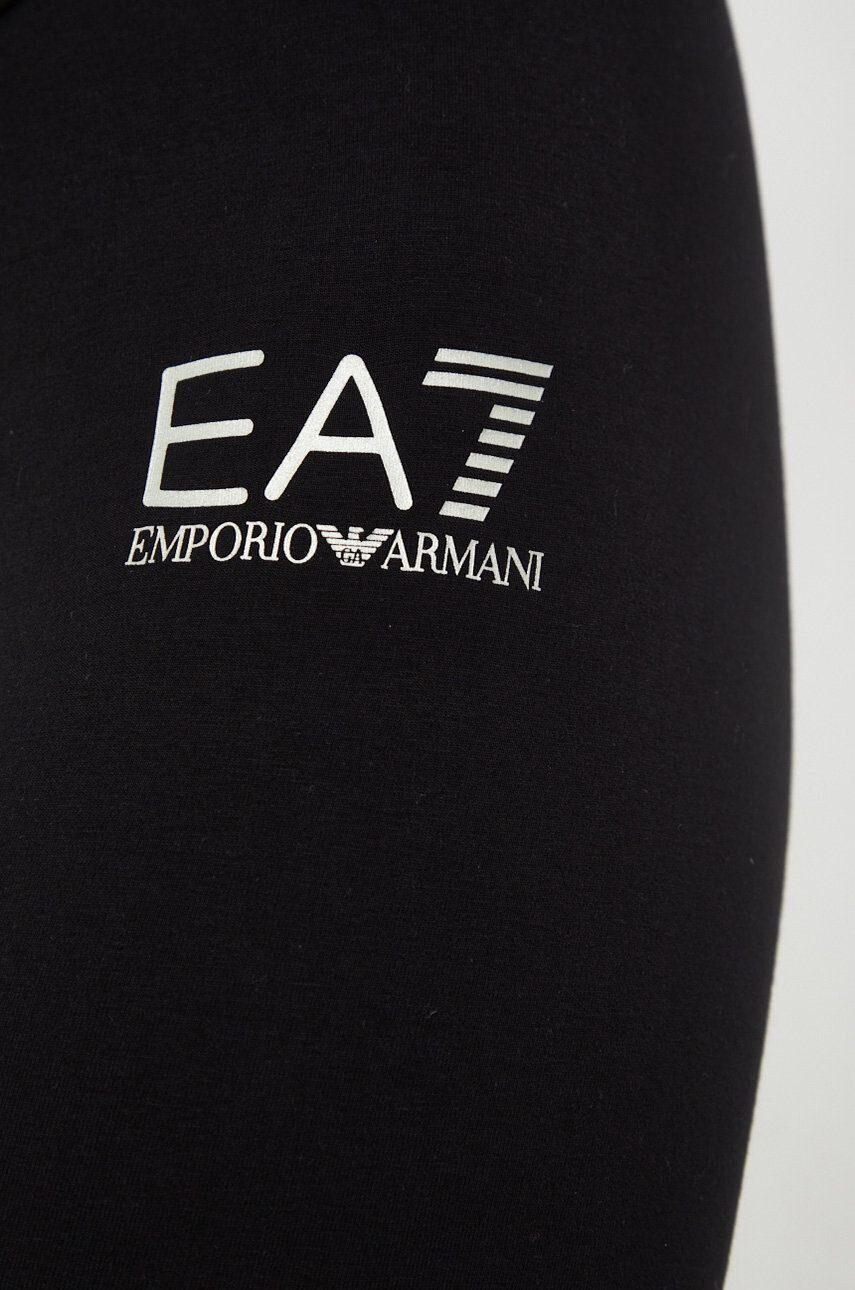 EA7 Emporio Armani Legíny dámske čierna farba s potlačou - Pepit.sk