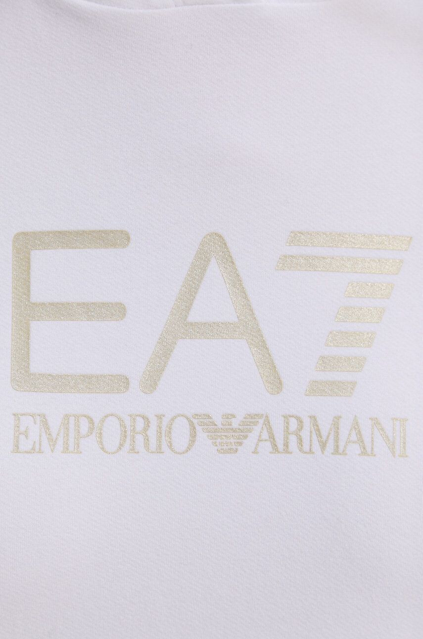 EA7 Emporio Armani Mikina dámska biela farba jednofarebná - Pepit.sk