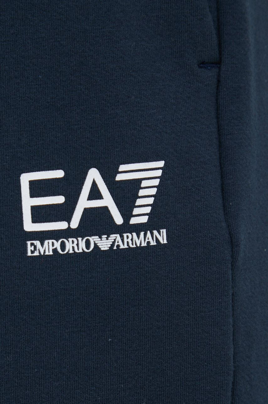 EA7 Emporio Armani Nohavice dámske tmavomodrá farba jednofarebné - Pepit.sk