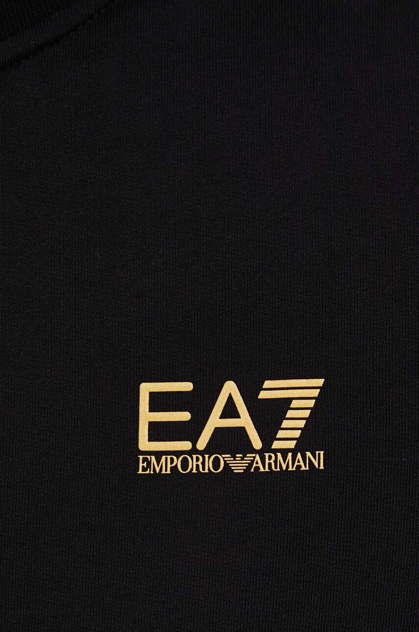 EA7 Emporio Armani Bavlnená tepláková súprava čierna farba - Pepit.sk