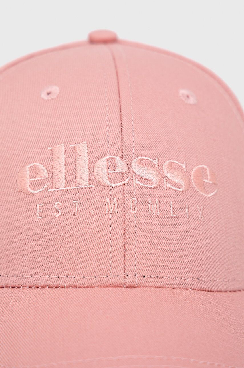 Ellesse Bavlnená čiapka SAMA2245-PINK ružová farba s nášivkou - Pepit.sk