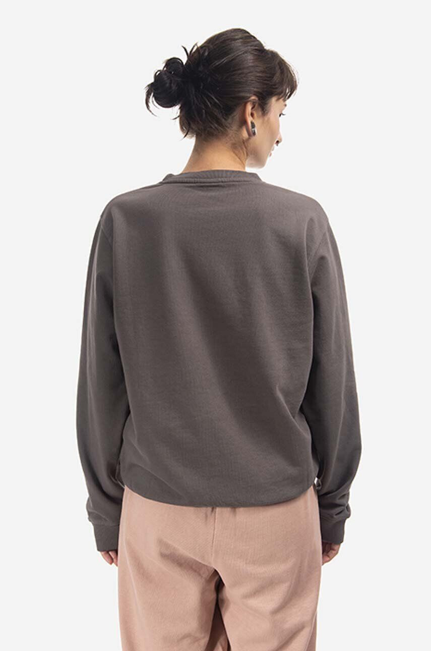 Ellesse Bavlnená mikina Sappan Sweatshirt SGM13149-BROWN dámska šedá farba s potlačou - Pepit.sk