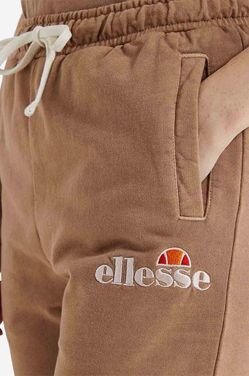 Ellesse Bavlnené tepláky Taran Cropped Jog SGM14012-PINK hnedá farba stredne vysoký pás - Pepit.sk