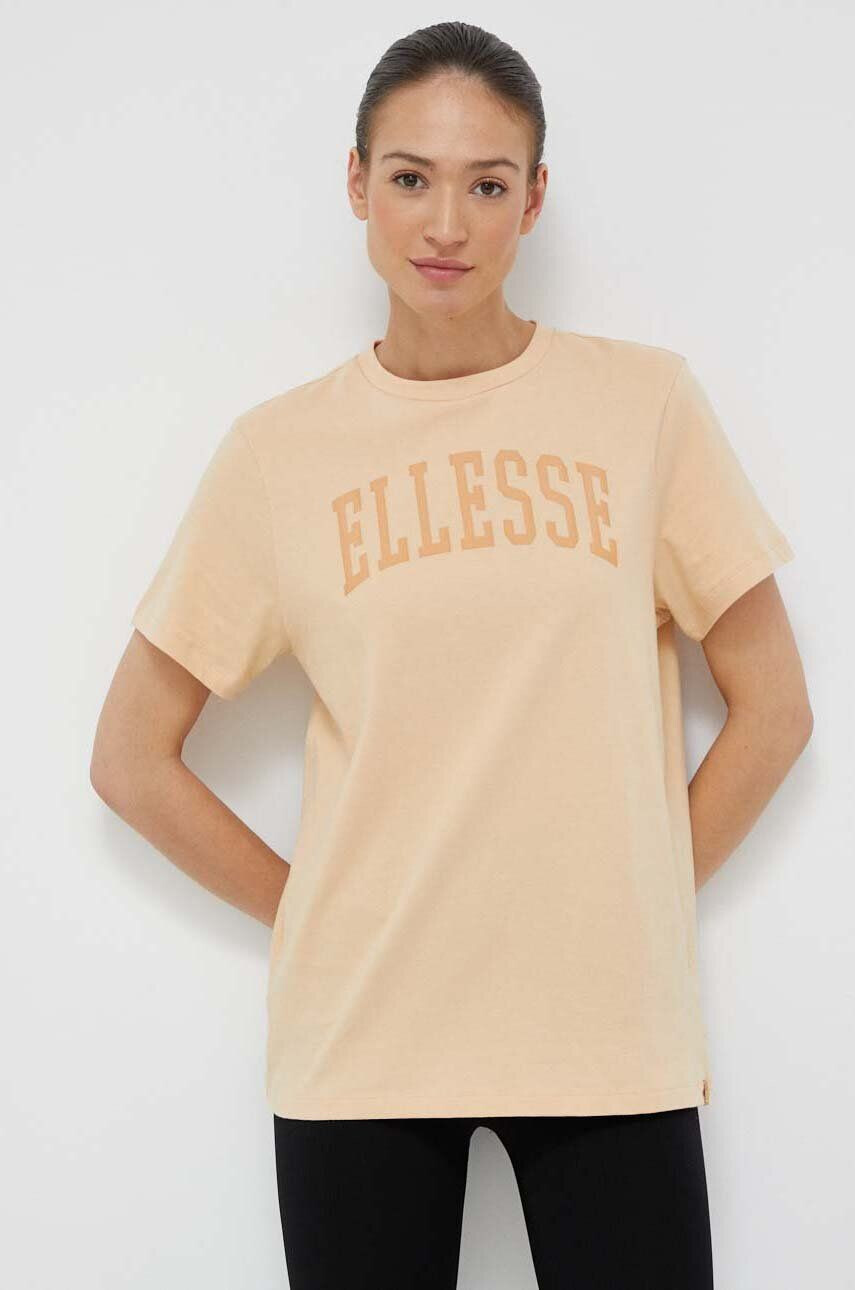 Ellesse Bavlnené tričko SGR17859-LIGHTGREY oranžová farba - Pepit.sk