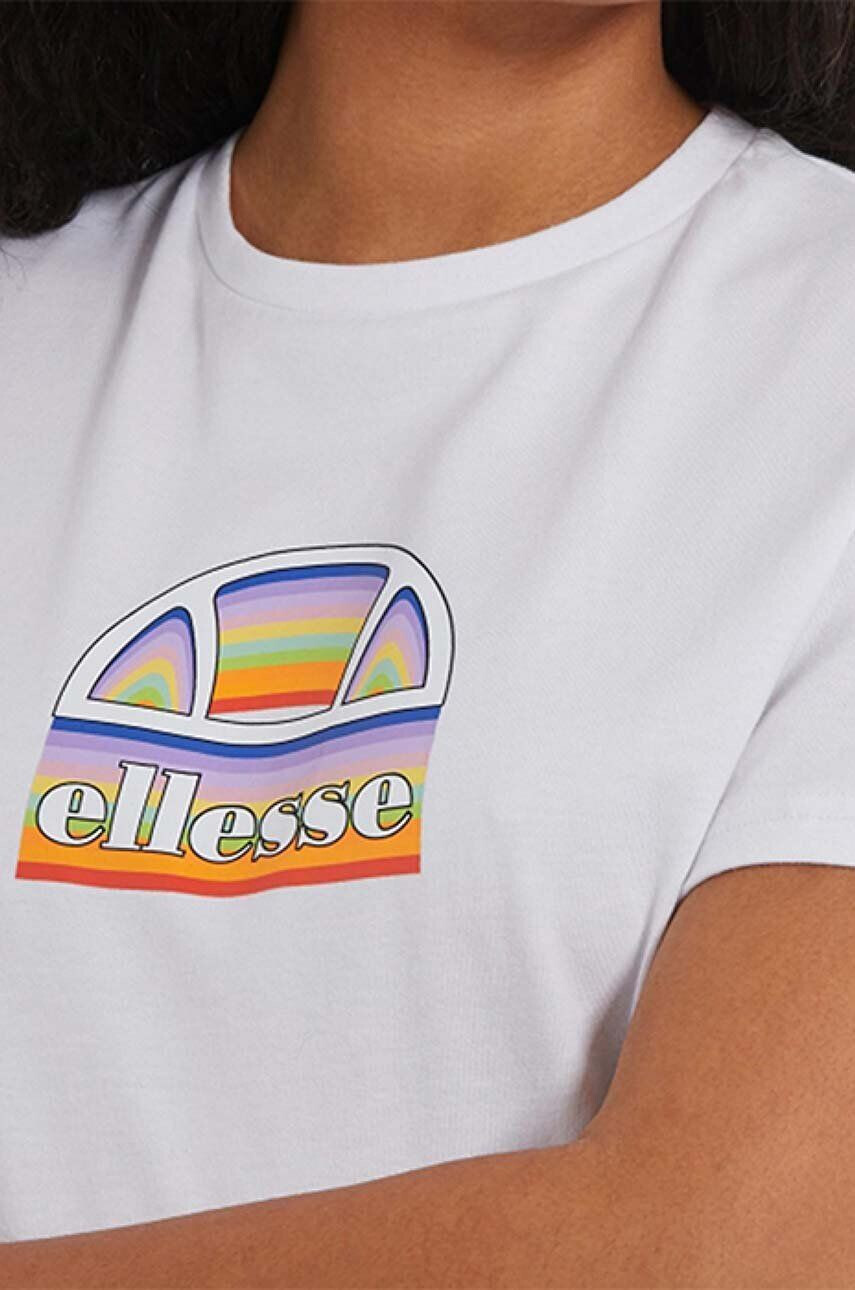 Ellesse Bavlnené tričko SGJ11887-WHITE biela farba - Pepit.sk