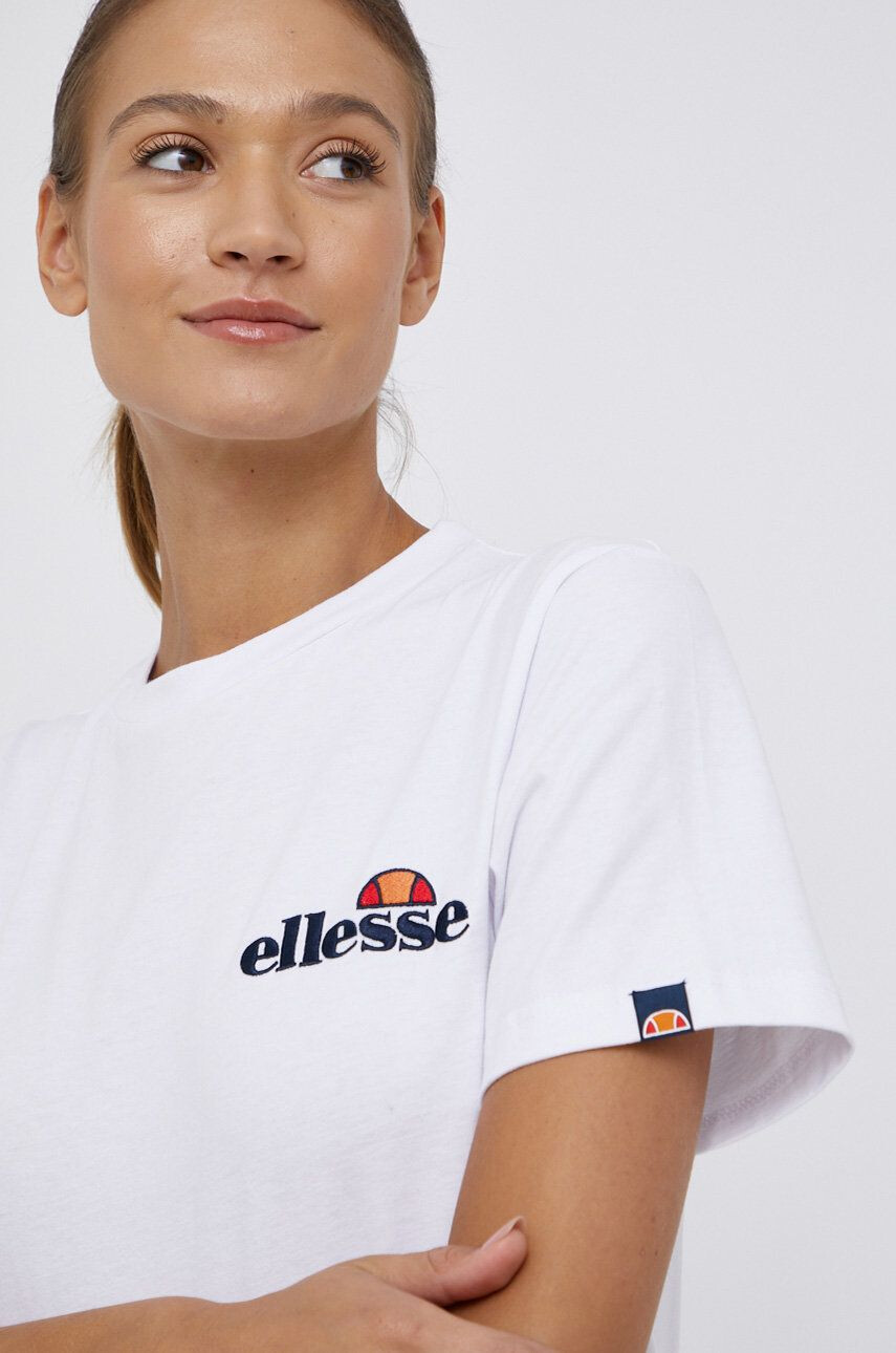 Ellesse Bavlnené tričko SGK13290-011 biela farba - Pepit.sk