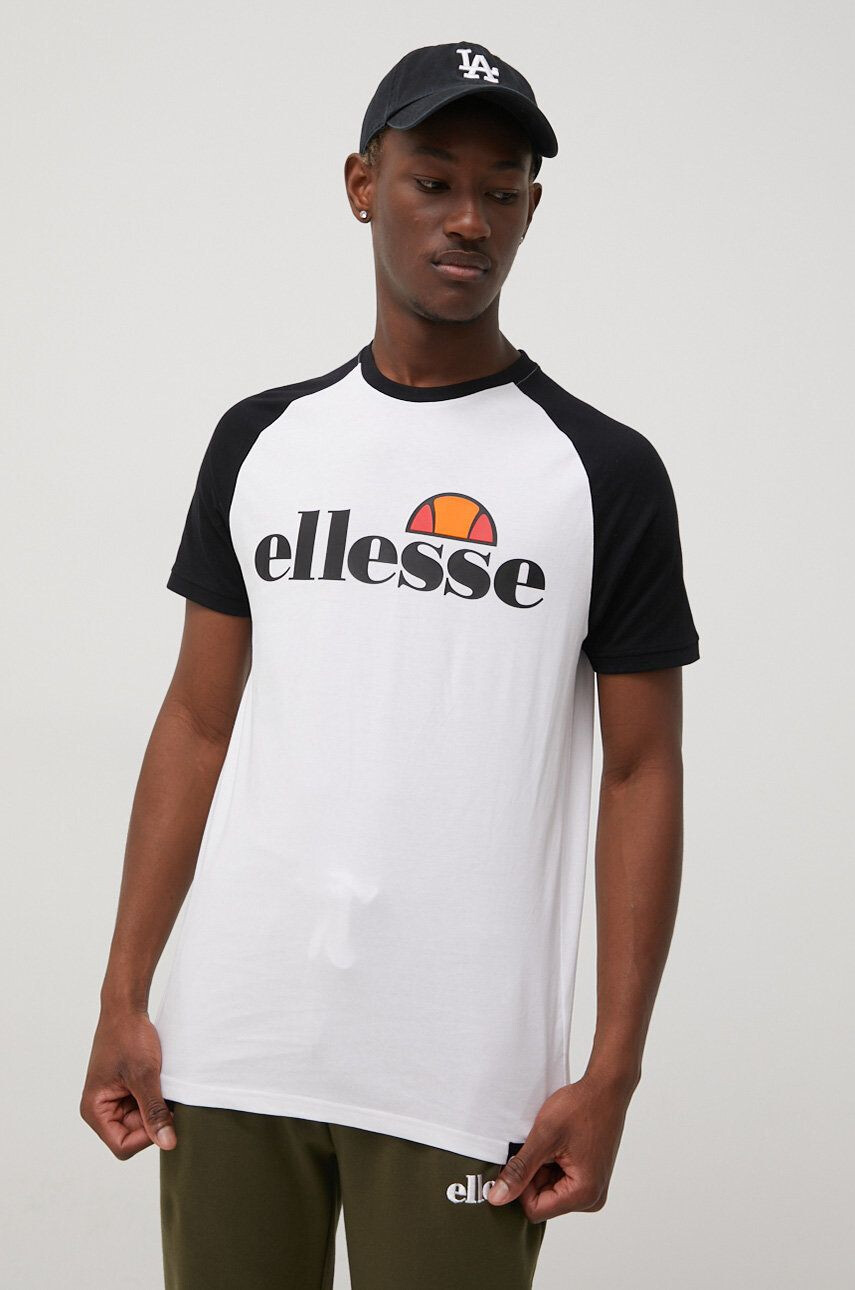 Ellesse Bavlnené tričko SGM14626-WHITE biela farba - Pepit.sk