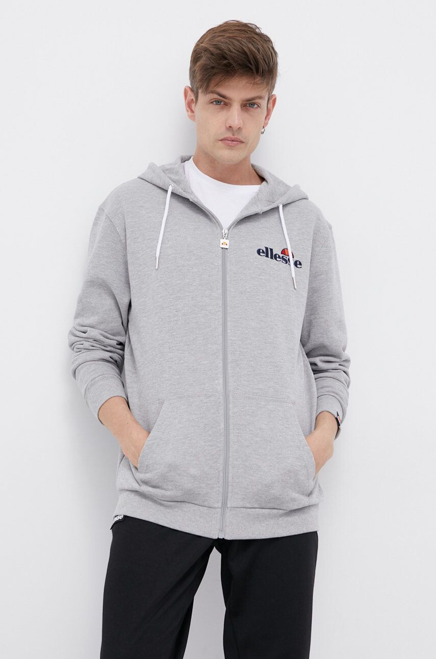 Ellesse Mikina SHS08782-112 pánska šedá farba s nášivkou - Pepit.sk