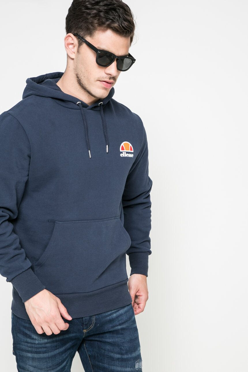 Ellesse Mikina shs02216-athlGREY pánska tmavomodrá farba s kapucňou s potlačou - Pepit.sk