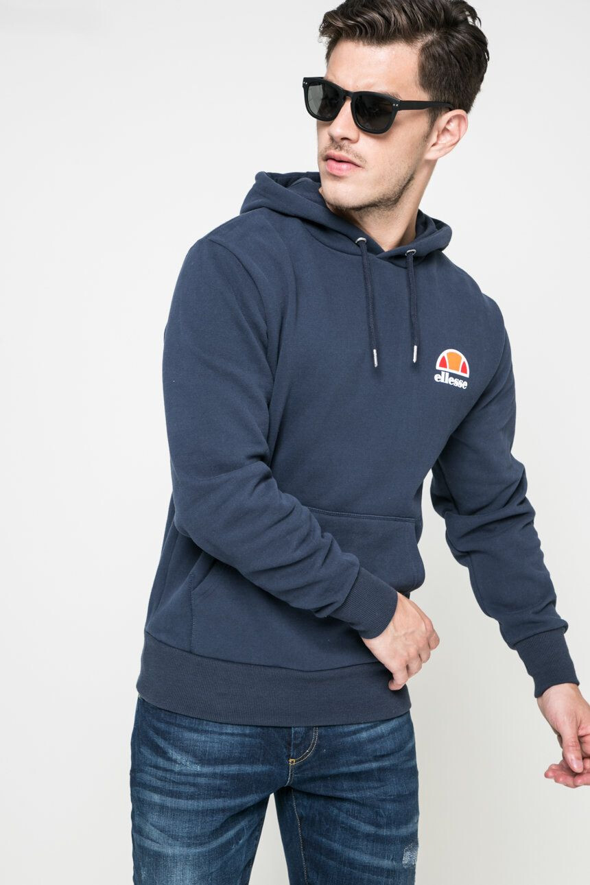 Ellesse Mikina shs02216-athlGREY pánska tmavomodrá farba s kapucňou s potlačou - Pepit.sk