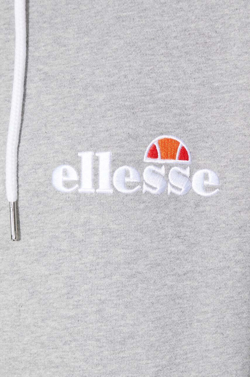 Ellesse Mikina SGS08848-011 dámska šedá farba s kapucňou s nášivkou - Pepit.sk