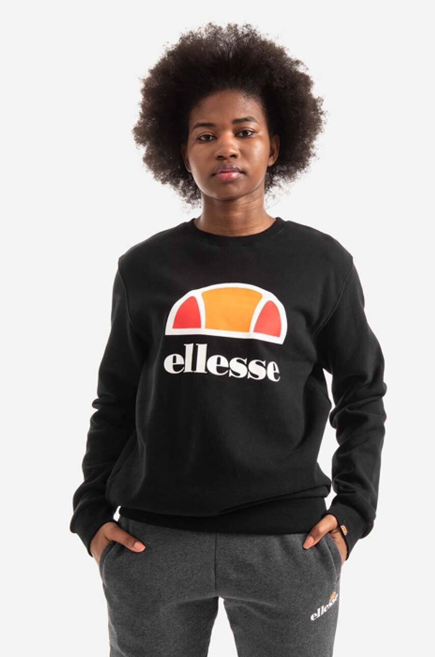 Ellesse Mikina SRK12902-BLACK dámska čierna farba s potlačou - Pepit.sk