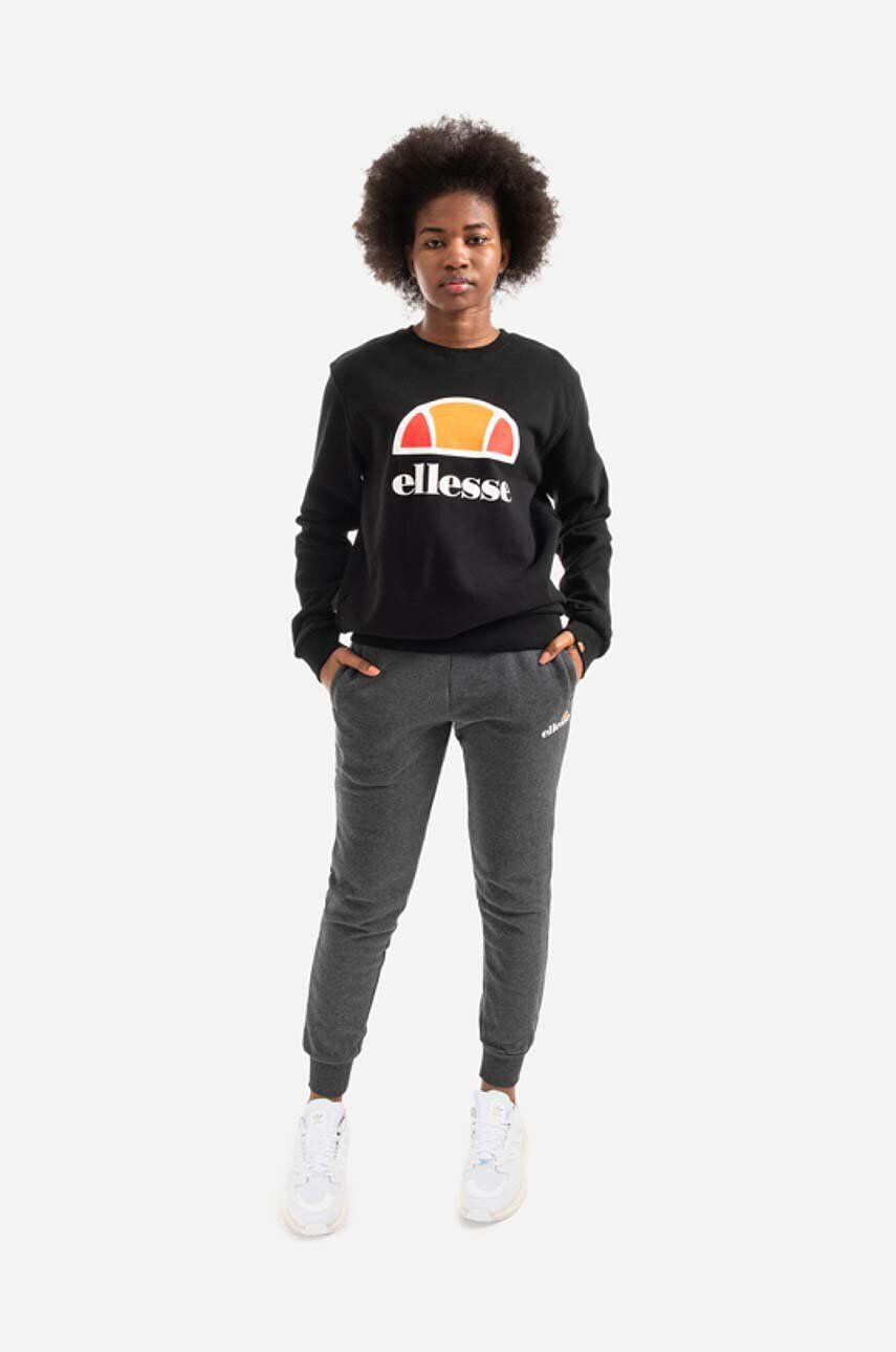 Ellesse Mikina SRK12902-BLACK dámska čierna farba s potlačou - Pepit.sk