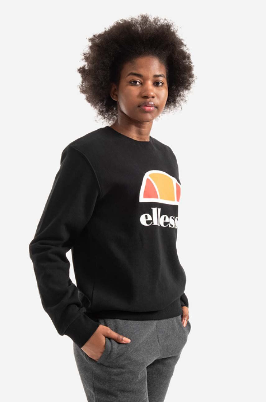 Ellesse Mikina SRK12902-BLACK dámska čierna farba s potlačou - Pepit.sk