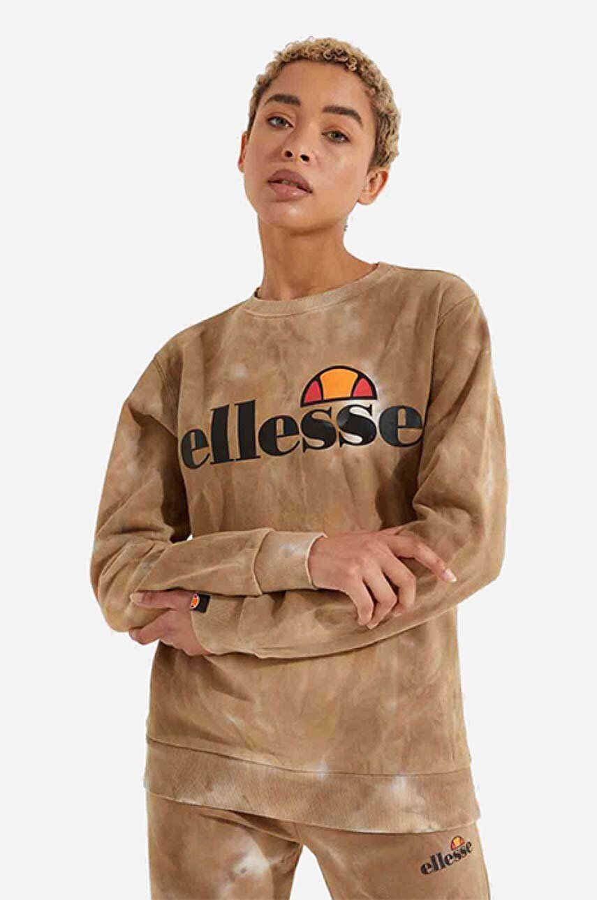 Ellesse Mikina Agata Tie Dye SGK11290-BROWN dámska hnedá farba vzorovaná - Pepit.sk