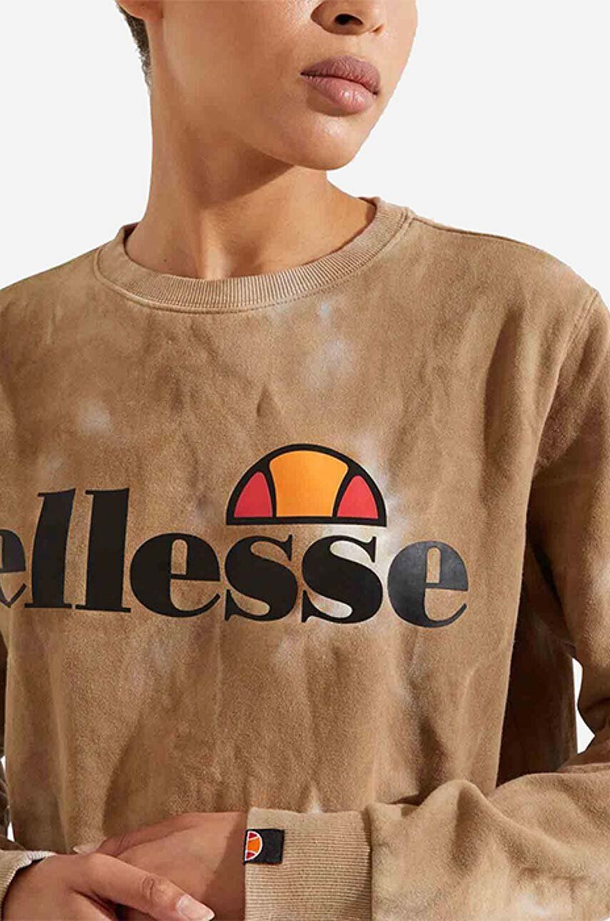 Ellesse Mikina Agata Tie Dye SGK11290-BROWN dámska hnedá farba vzorovaná - Pepit.sk