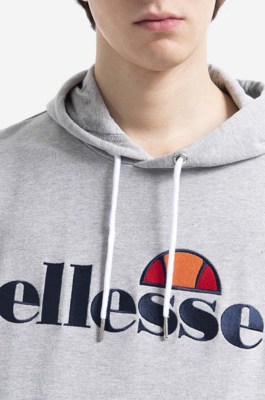 Ellesse Mikina Ferrer SHK13288-KHAKI pánska zelená farba s kapucňou jednofarebná - Pepit.sk