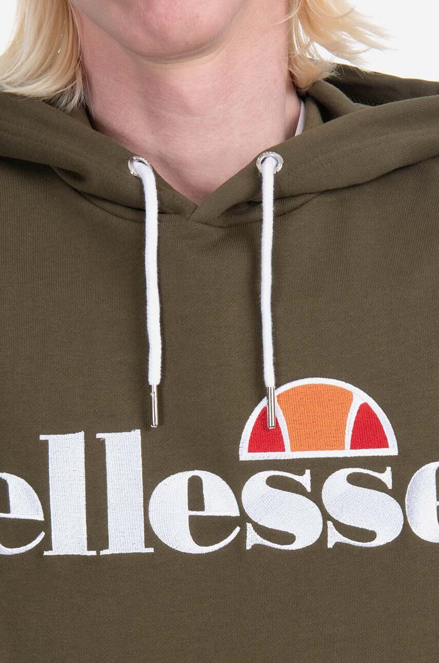 Ellesse Mikina SHK13288 Ferrer pánska zelená farba s kapucňou jednofarebná - Pepit.sk