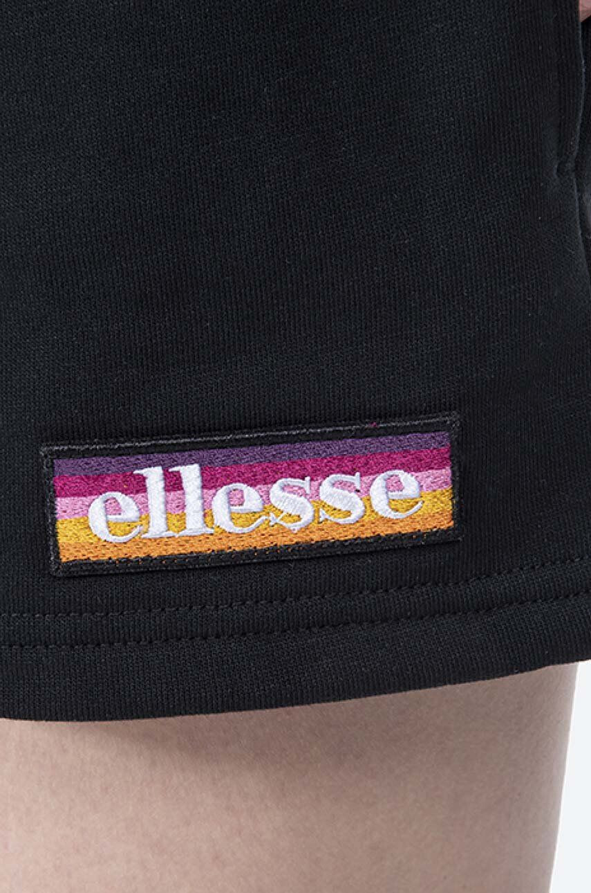 Ellesse Šortky Tang SGI11073-WHITE dámske čierna farba s nášivkou stredne vysoký pás - Pepit.sk