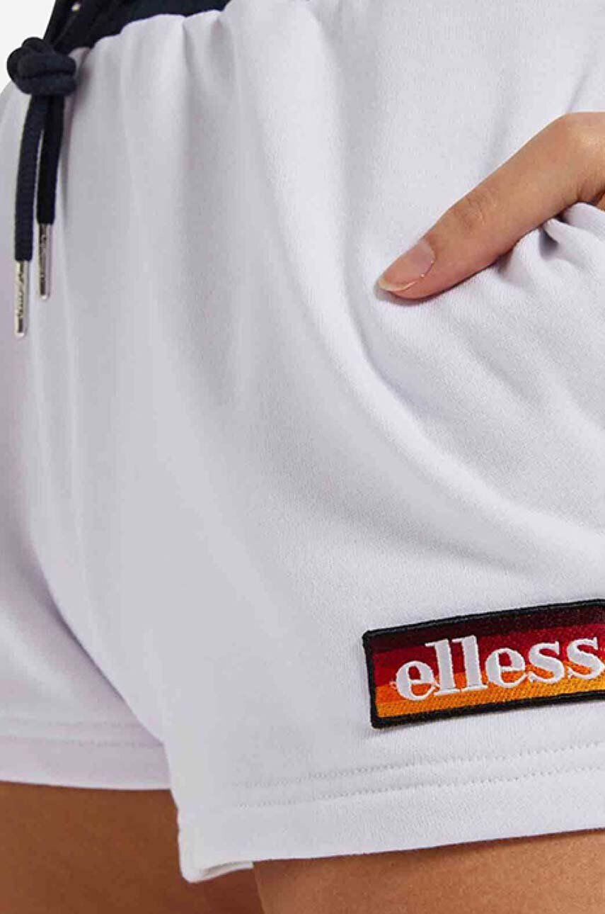 Ellesse Šortky Tang SGI11073-WHITE dámske biela farba s nášivkou stredne vysoký pás - Pepit.sk