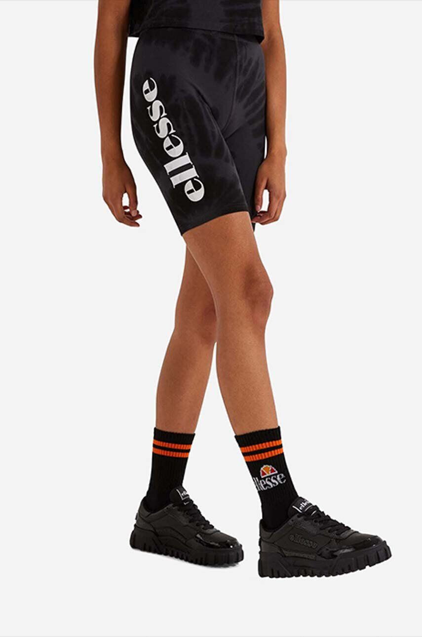 Ellesse Šortky Tour Tie Dye SGL11283-BLACK dámske čierna farba vzorované stredne vysoký pás - Pepit.sk