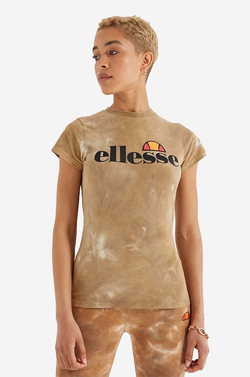 Ellesse Tričko SGK11338-BROWN dámsky hnedá farba - Pepit.sk