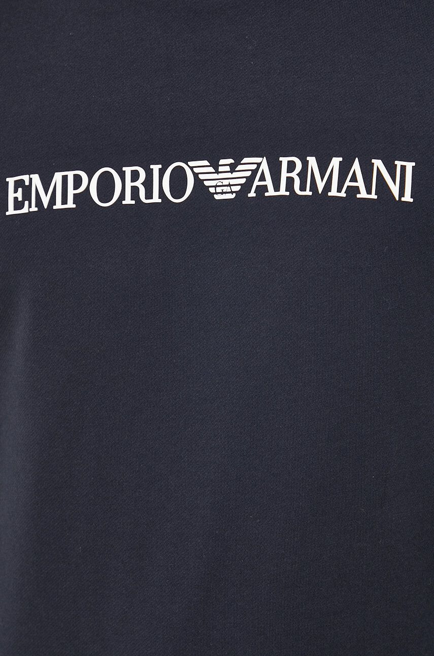 Emporio Armani Mikina pánska tmavomodrá farba s potlačou - Pepit.sk