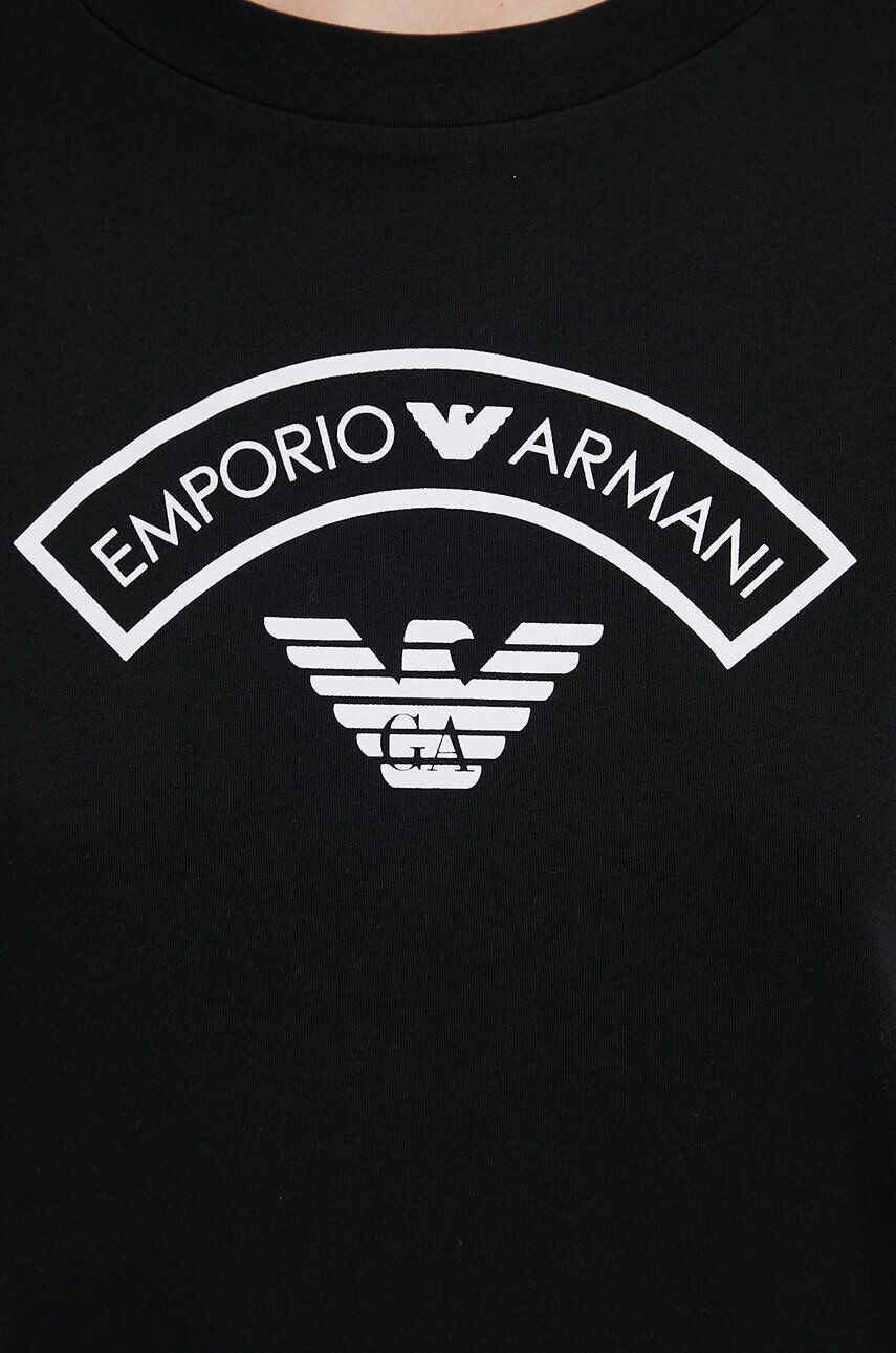 Emporio Armani Underwear Bavlnené šaty čierna farba bavlnené - Pepit.sk