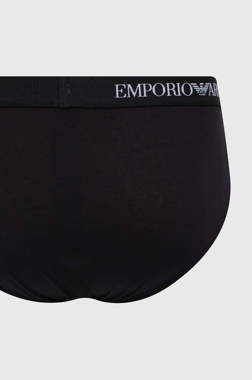 Emporio Armani Underwear Bavlnené slipy 3-pak čierna farba - Pepit.sk