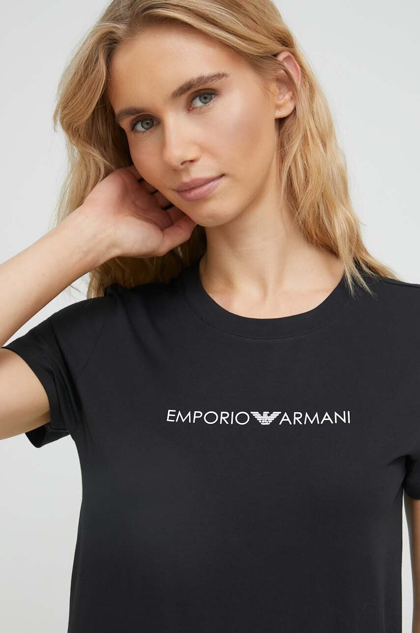 Emporio Armani Underwear Bavlnené tričko čierna farba - Pepit.sk