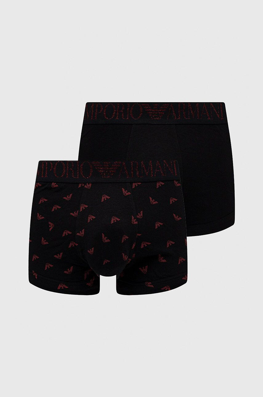 Emporio Armani Underwear Boxerky (2-pak) pánske čierna farba - Pepit.sk