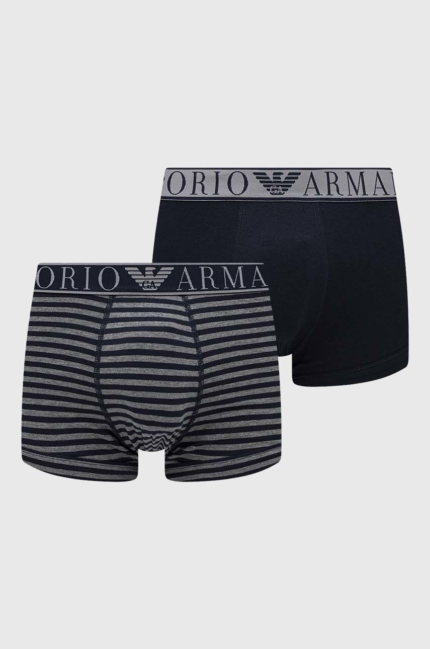 Emporio Armani Underwear Boxerky 2-pak pánske tmavomodrá farba - Pepit.sk