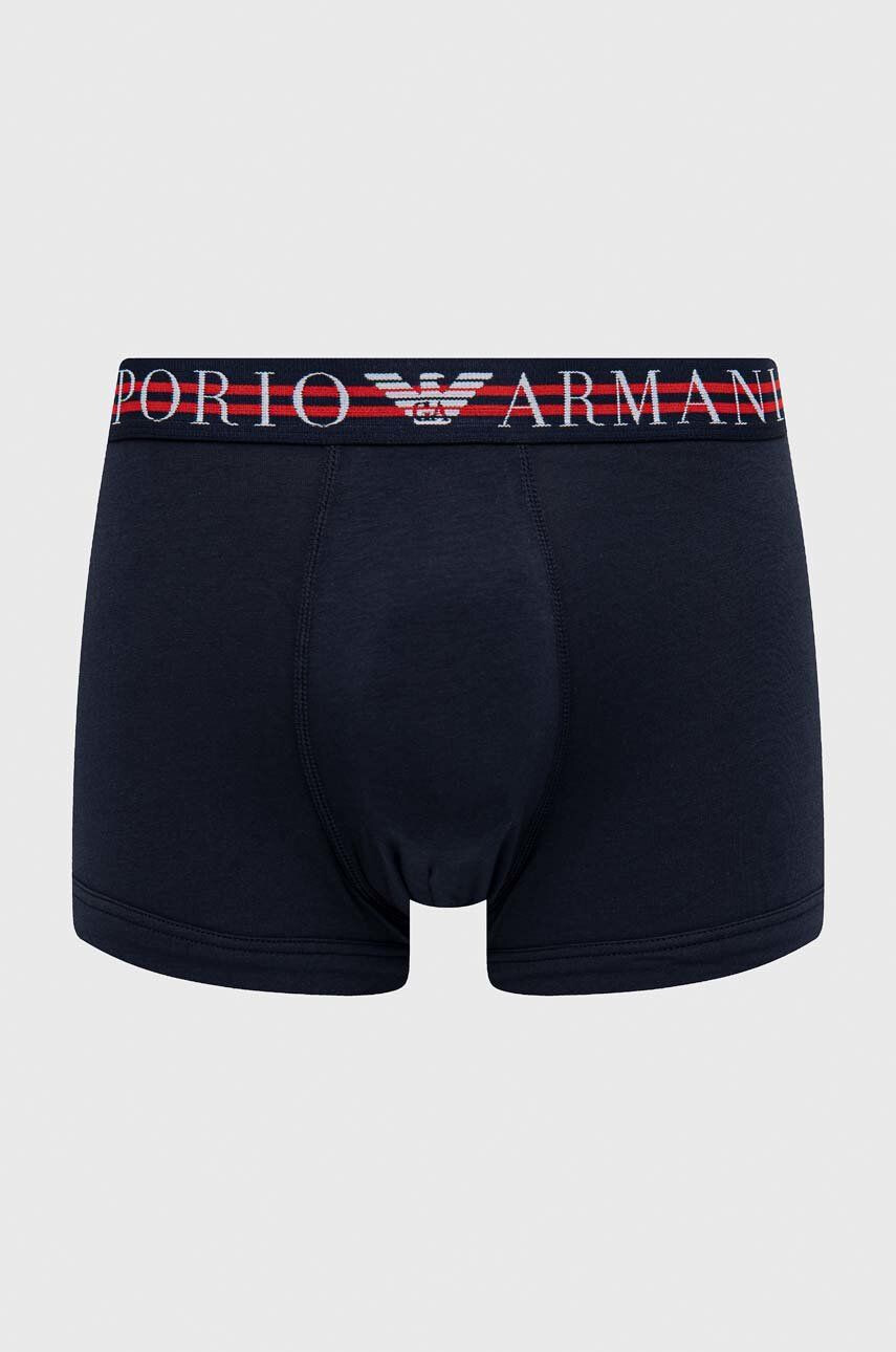 Emporio Armani Underwear Boxerky 3-pak pánske tmavomodrá farba - Pepit.sk