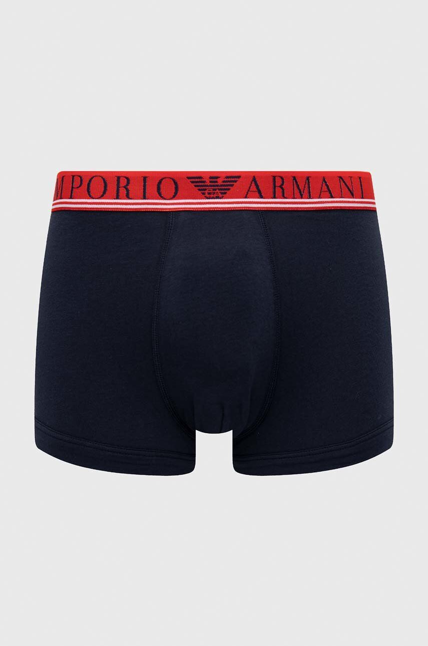 Emporio Armani Underwear Boxerky 3-pak pánske tmavomodrá farba - Pepit.sk