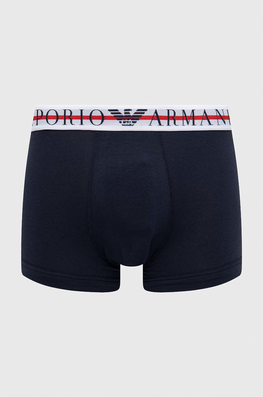 Emporio Armani Underwear Boxerky 3-pak pánske tmavomodrá farba - Pepit.sk