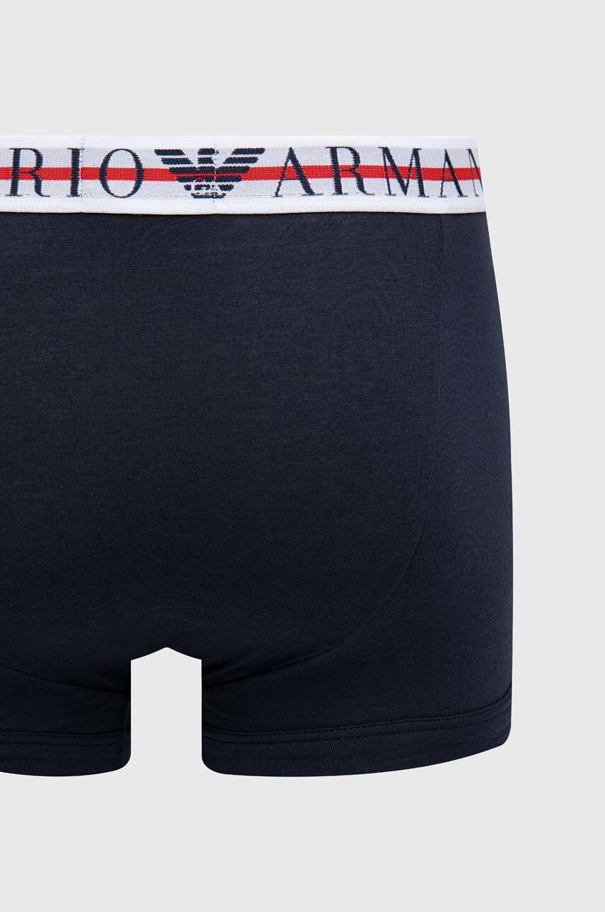 Emporio Armani Underwear Boxerky 3-pak pánske tmavomodrá farba - Pepit.sk