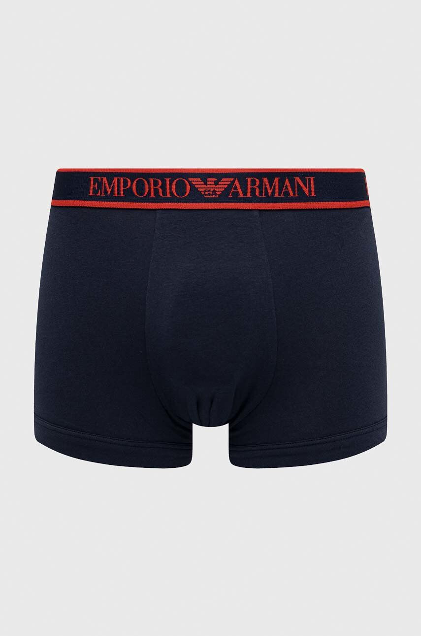 Emporio Armani Underwear Boxerky 3-pak pánske tmavomodrá farba - Pepit.sk