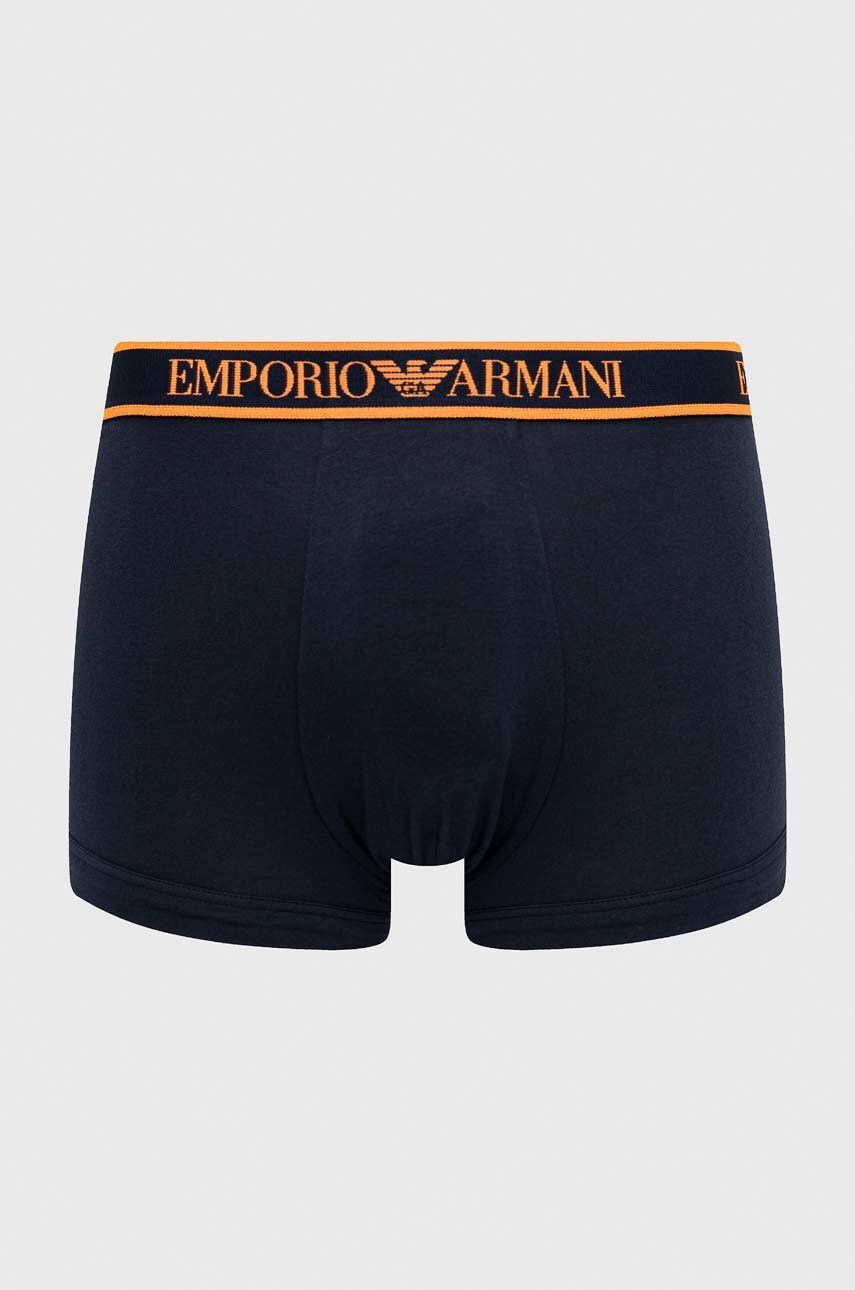 Emporio Armani Underwear Boxerky 3-pak pánske tmavomodrá farba - Pepit.sk