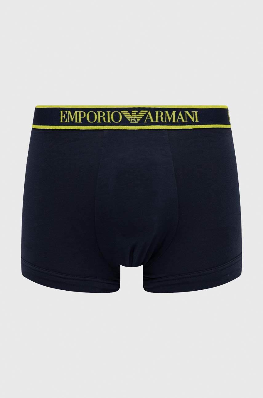 Emporio Armani Underwear Boxerky 3-pak pánske tmavomodrá farba - Pepit.sk